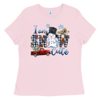 Bubblegum Pink I am Snow Cute Ladies Tee - FaDigitalArtStudio