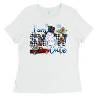 White I am Snow Cute Ladies Tee - FaDigitalArtStudio