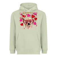 Matcha valentine's day  chihuahua Heavyweight Hoodie - RanaPortraitStore