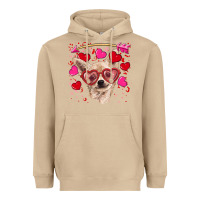Mushroom valentine's day  chihuahua Heavyweight Hoodie - RanaPortraitStore