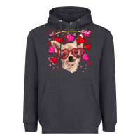 Smoke valentine's day  chihuahua Heavyweight Hoodie - RanaPortraitStore