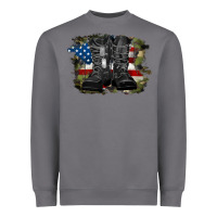 Storm american flag with army boots Heavyweight Sweatshirt - RanaPortraitStore