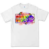 White Always be kind Premium Tee - FaDigitalArtStudio