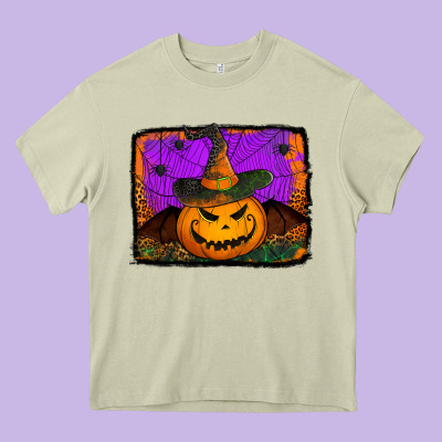 Jack O' Lantern Pumpkin Heavy Core Tee Designed By Jasminsmagicworld