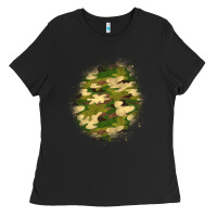 Black camouflage patch 5 Ladies Tee - BundleAndBundleShop