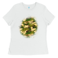 White camouflage patch 5 Ladies Tee - BundleAndBundleShop