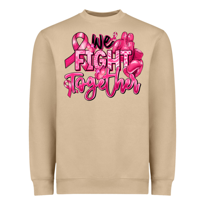 We Fight Together Breast Cancer Heavyweight Sweatshirt by RanaPortraitStore | Teevron
