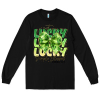 Black Not Lucky Simply Blessed Long Sleeve Tee - CowhideDigitalArt