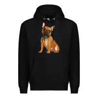 Black french bulldog Premium Hoodie - Artiststas
