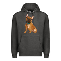 Charcoal Heather french bulldog Premium Hoodie - Artiststas