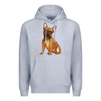 Heather Grey french bulldog Premium Hoodie - Artiststas