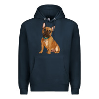 Navy french bulldog Premium Hoodie - Artiststas