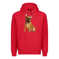 Red french bulldog Premium Hoodie - Artiststas