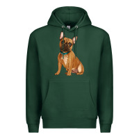 Sports Green french bulldog Premium Hoodie - Artiststas