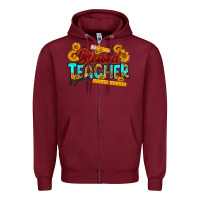 Burgundy blessed teacher Zipper Hoodie - RanaPortraitStore