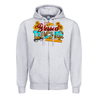 Heather Grey blessed teacher Zipper Hoodie - RanaPortraitStore