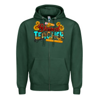 Sports Green blessed teacher Zipper Hoodie - RanaPortraitStore