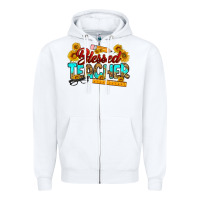 White blessed teacher Zipper Hoodie - RanaPortraitStore
