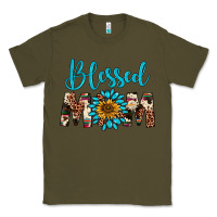 Army Green blessed mom Classic Tee - Artiststas