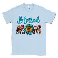 Dusty Blue blessed mom Classic Tee - Artiststas