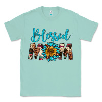 Seafoam blessed mom Classic Tee - Artiststas