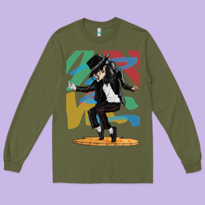 Michael Jackson Long Sleeve Tee Designed By Artisfamous