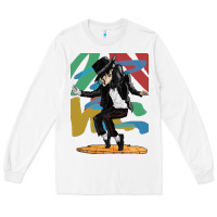 White michael jackson Long Sleeve Tee - artisFamous