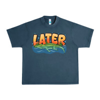 Midnight Navy Later Urban Heavy Tee - CowhideDigitalArt
