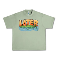 Oil Green Later Urban Heavy Tee - CowhideDigitalArt