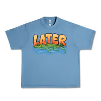 Pebble Blue Later Urban Heavy Tee - CowhideDigitalArt