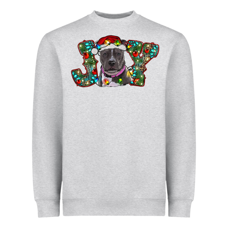 Christmas Pitbull Joy Heavyweight Sweatshirt by RanaPortraitStore | Teevron
