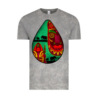 Cloud Rock african masks teardrop  3 Vintage Tee - BundleAndBundleShop
