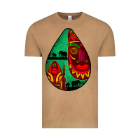 Vintage Camel african masks teardrop  3 Vintage Tee - BundleAndBundleShop
