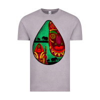 African Masks Teardrop  3 Vintage Tee | Teevron