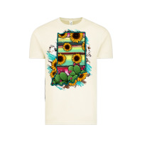 Vintage Arctic Indiana Map Sunflower Cactus Serape Vintage Tee - RanaPortraitStore