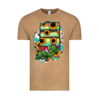 Vintage Camel Indiana Map Sunflower Cactus Serape Vintage Tee - RanaPortraitStore