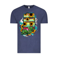 Vintage Denim Indiana Map Sunflower Cactus Serape Vintage Tee - RanaPortraitStore