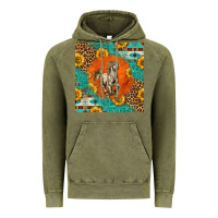 Vintage Olive western percheron horse Vintage Hoodie - LillyAllenDesigns