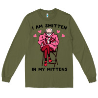 Army Green funny i am smitten in my mittens bernie Long Sleeve Tee - artisFamous