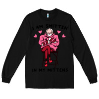 Black funny i am smitten in my mittens bernie Long Sleeve Tee - artisFamous