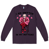Plum funny i am smitten in my mittens bernie Long Sleeve Tee - artisFamous