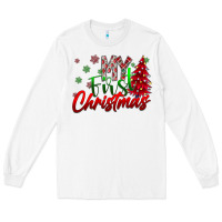 White my first Christmas Long Sleeve Tee - CowhideDigitalArt