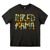 Asphalt Inked Mama Flowers Heavy Core Tee - CowCowDesign
