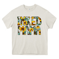 Cream Inked Mama Flowers Heavy Core Tee - CowCowDesign