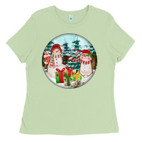 Matcha Christmas snowman Ladies Tee - FaDigitalArtStudio