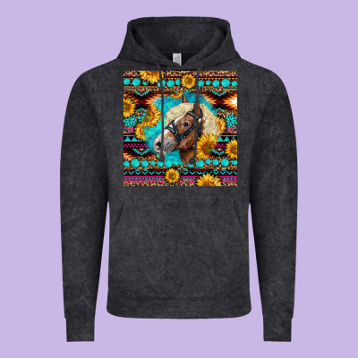 Haflinger Horse Aztec Vintage Hoodie Designed By Lillyallendesigns