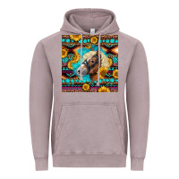 Vintage Zinc Haflinger Horse Aztec Vintage Hoodie - LillyAllenDesigns