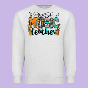 Music Teacher Premium Sweatshirt Designed By Ranaportraitstore