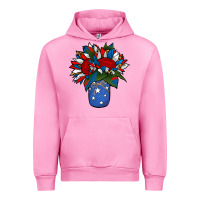 Fuchsia Pink Patriotic Sunflower in a Jar Urban Hoodie - Jasminsmagicworld