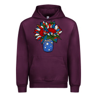 Mauve Wine Patriotic Sunflower in a Jar Urban Hoodie - Jasminsmagicworld
